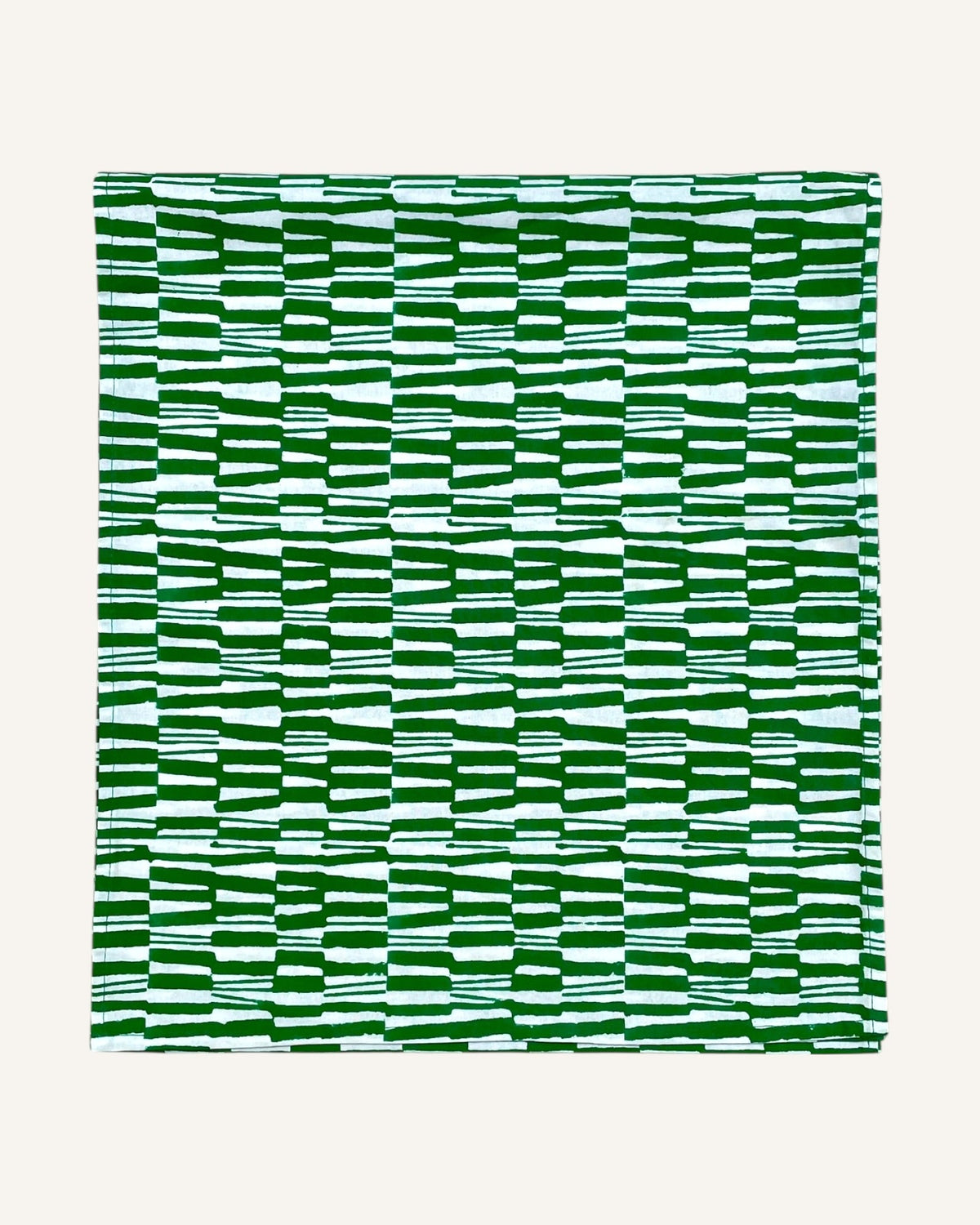 Garden Graph Table Runner | Block Print Cotton | 17x76.5"