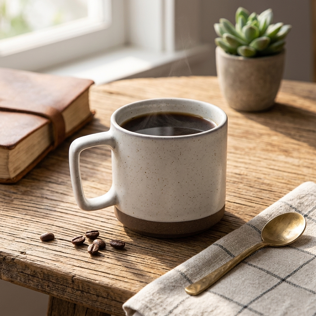 Everyday Mug - Ivory , 3.5 x 3.5 Inches (Set of 4)