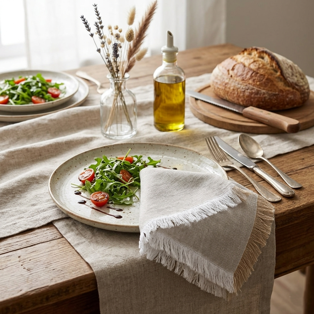 Wheaten Cotton Table Napkins (Set of 4), 18 Inch- 2 SETS