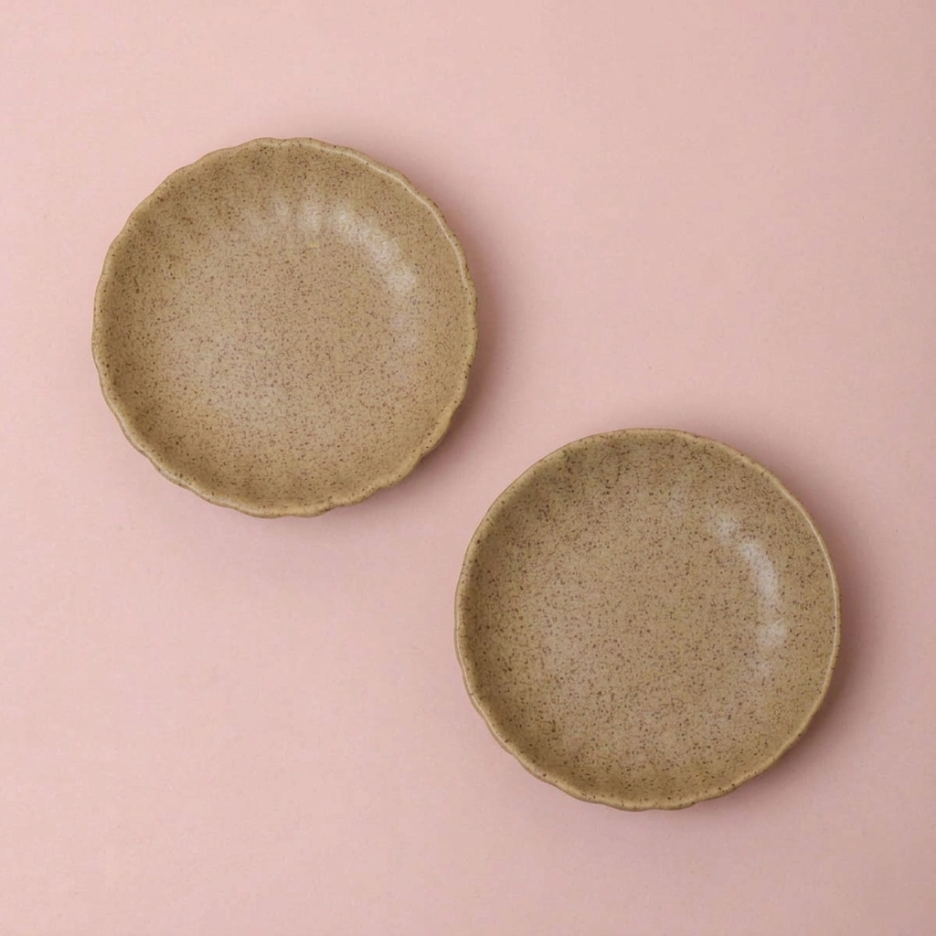 Studio Naturals Herb Green Trinket Dish (Set Of 2) - 4x4x1 Inches