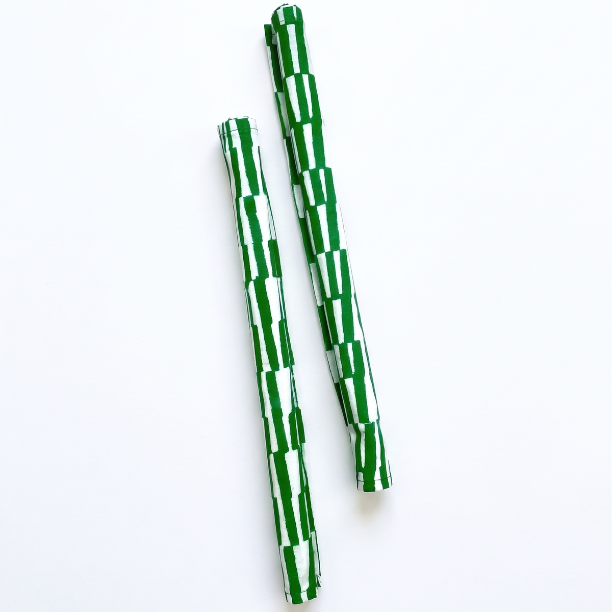 Green Gridlock Placemat Set of 4 | Cotton Block Printed | 14x18"