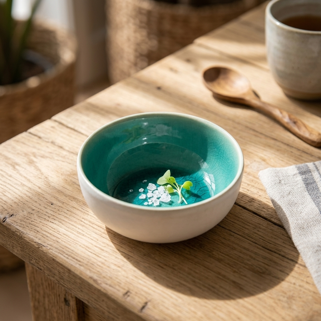 Midori Handcrafted Ceramic Mixer Bowl - Set Of 2 - 5x5x2.5 Inches