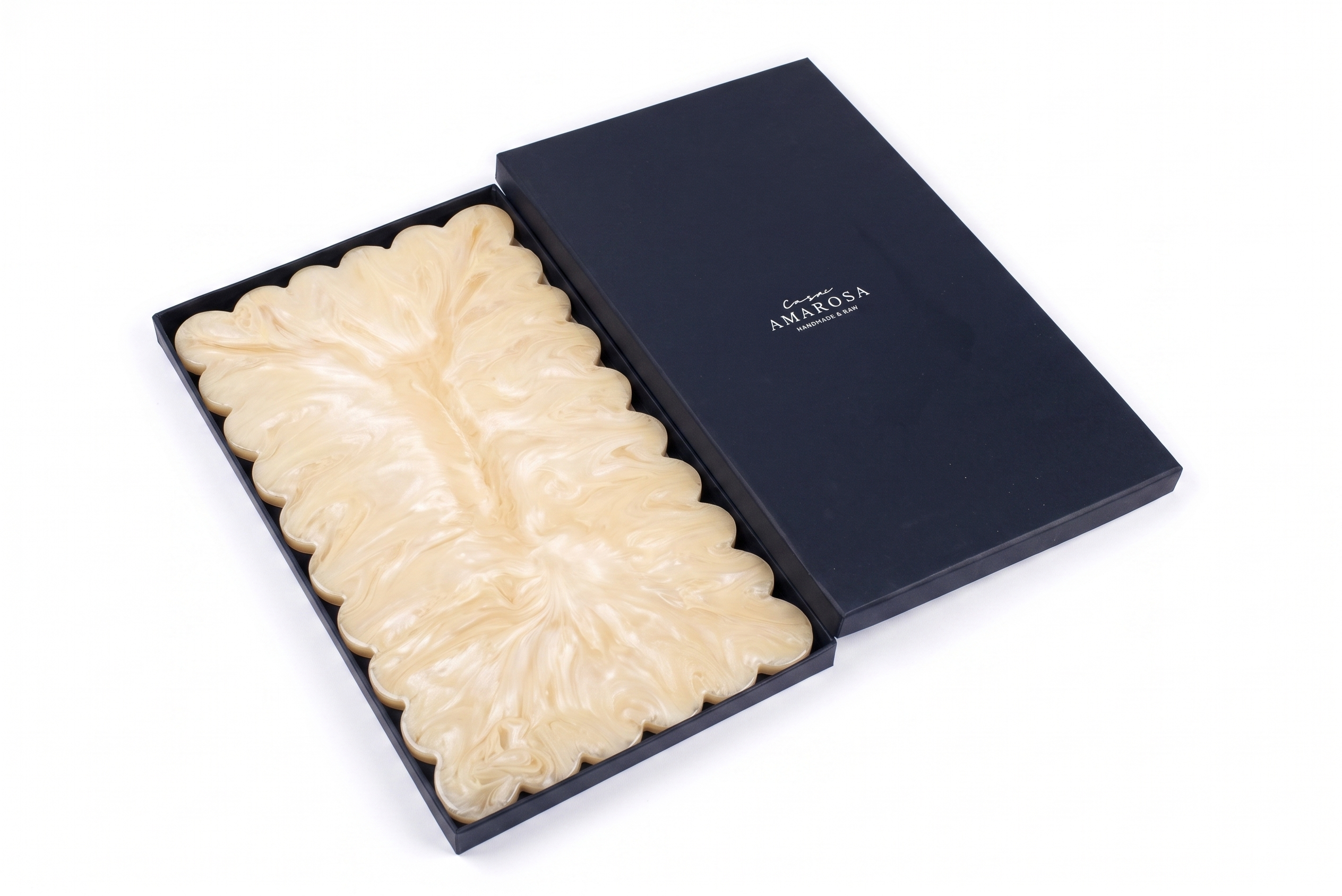Vanilla Resin Cheese Board, 14 Inch