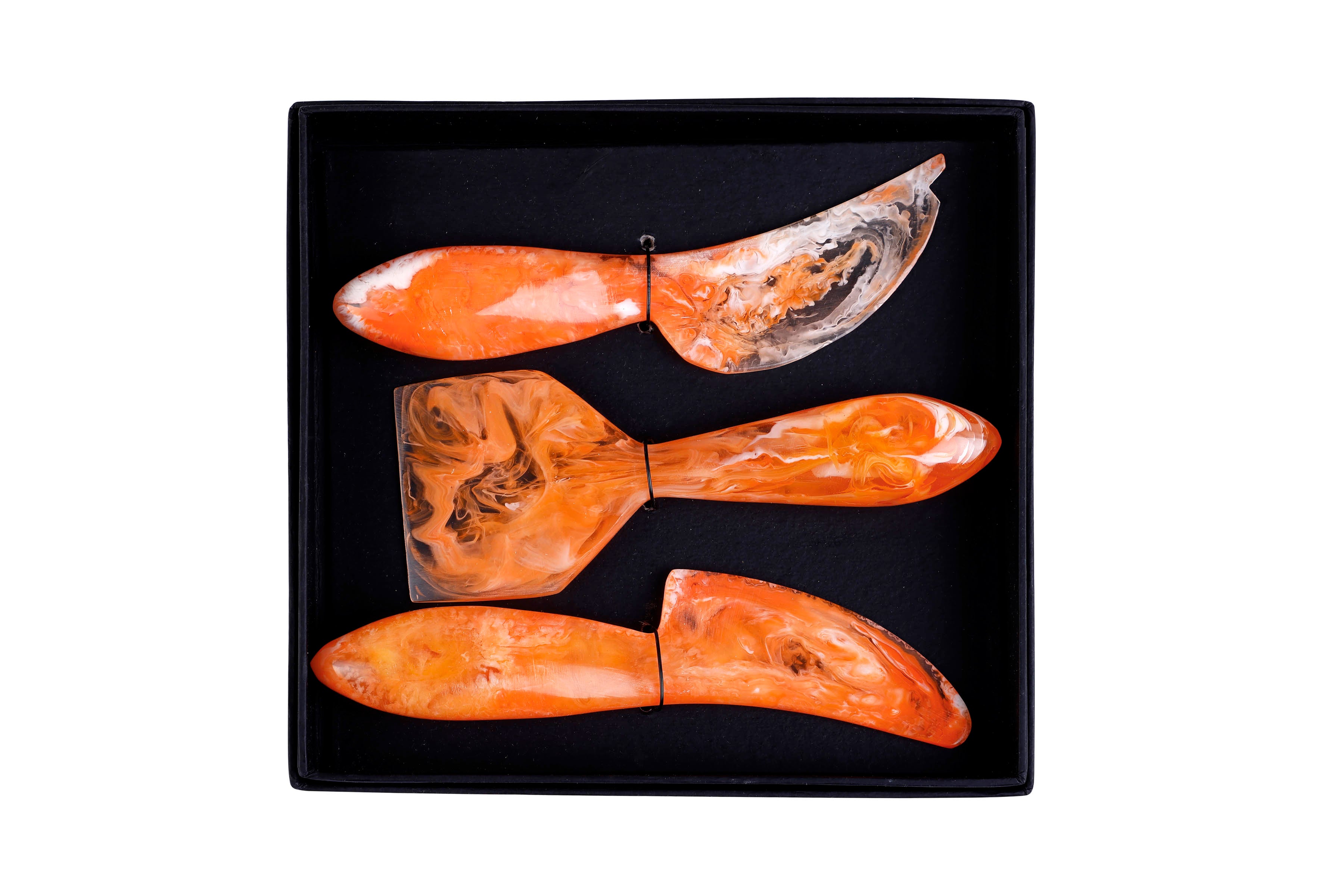 Resin Cheese Knife, Orange (Set of 3) - 6 Inches