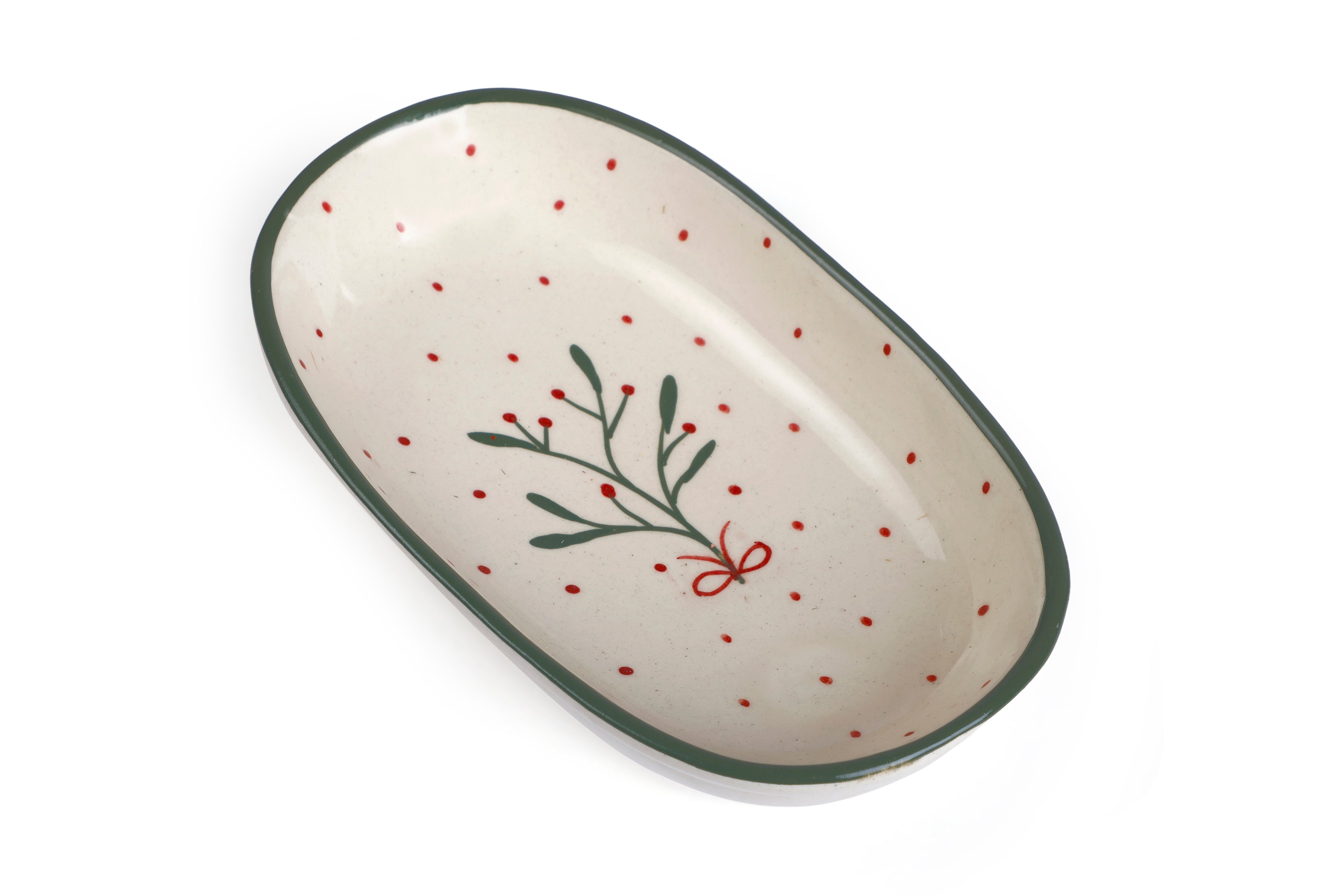 Handmade Ceramic Serving Bowl - Mist , 1.5 x 8 x 4 Inches - Set of 4