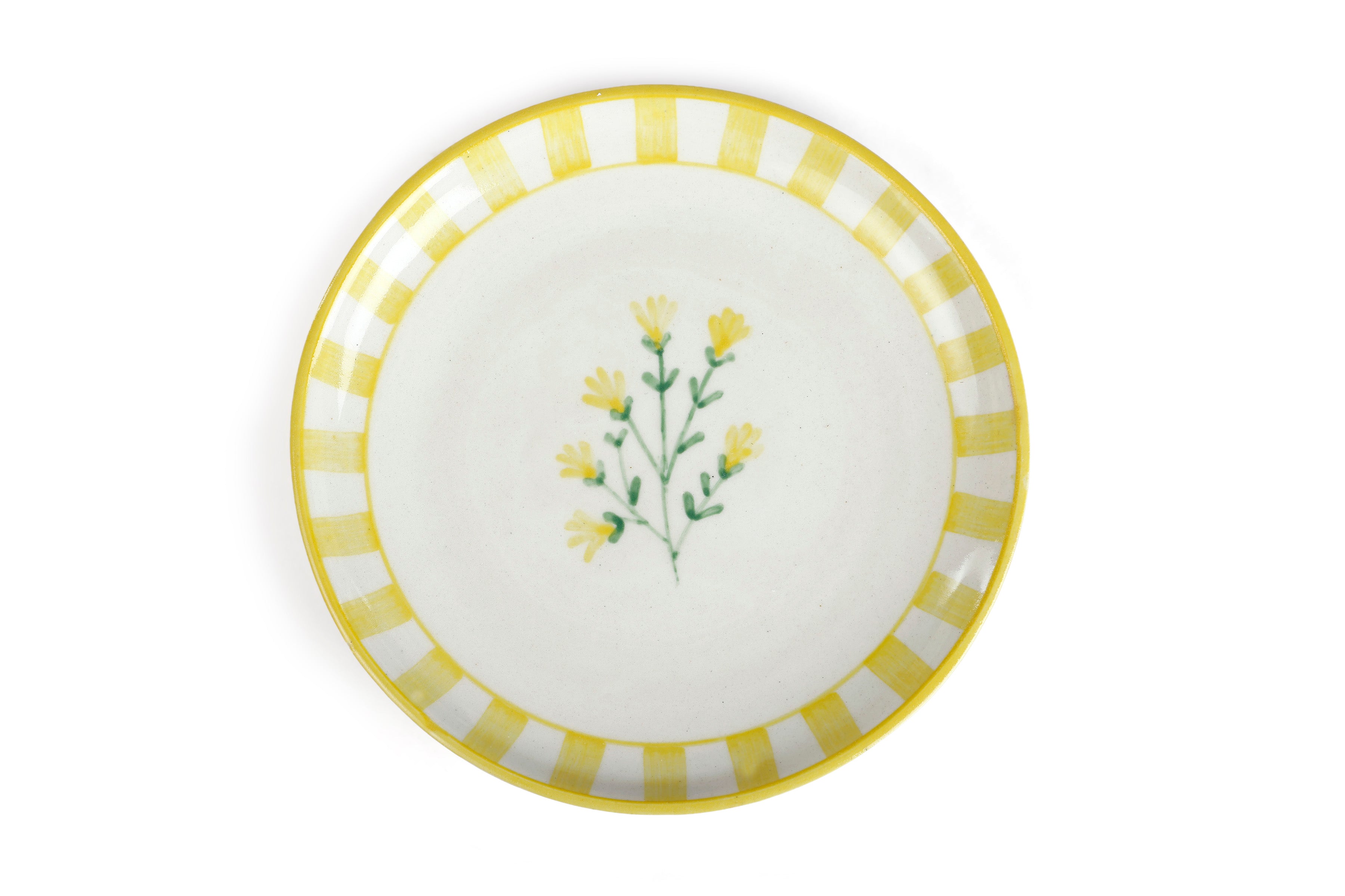 Ceramic Dessert Plates - Sunshine Spring , 7 Inches