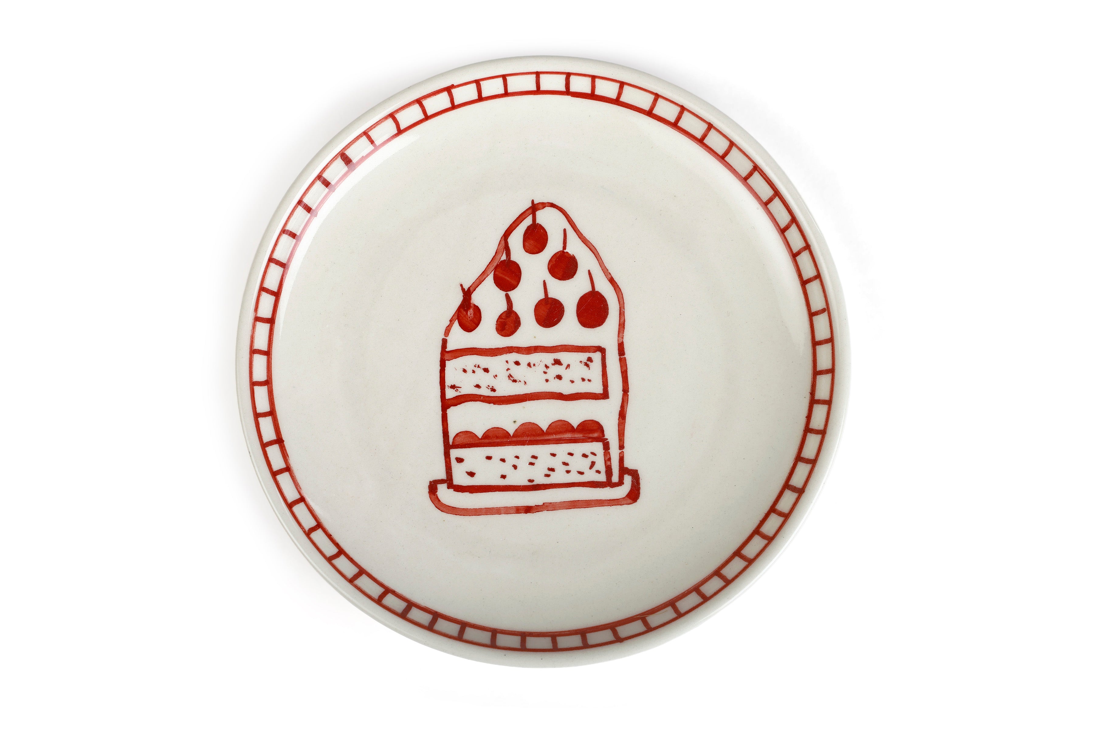 Ceramic Dessert Plates - Celebration , 7 Inches - Set of 4