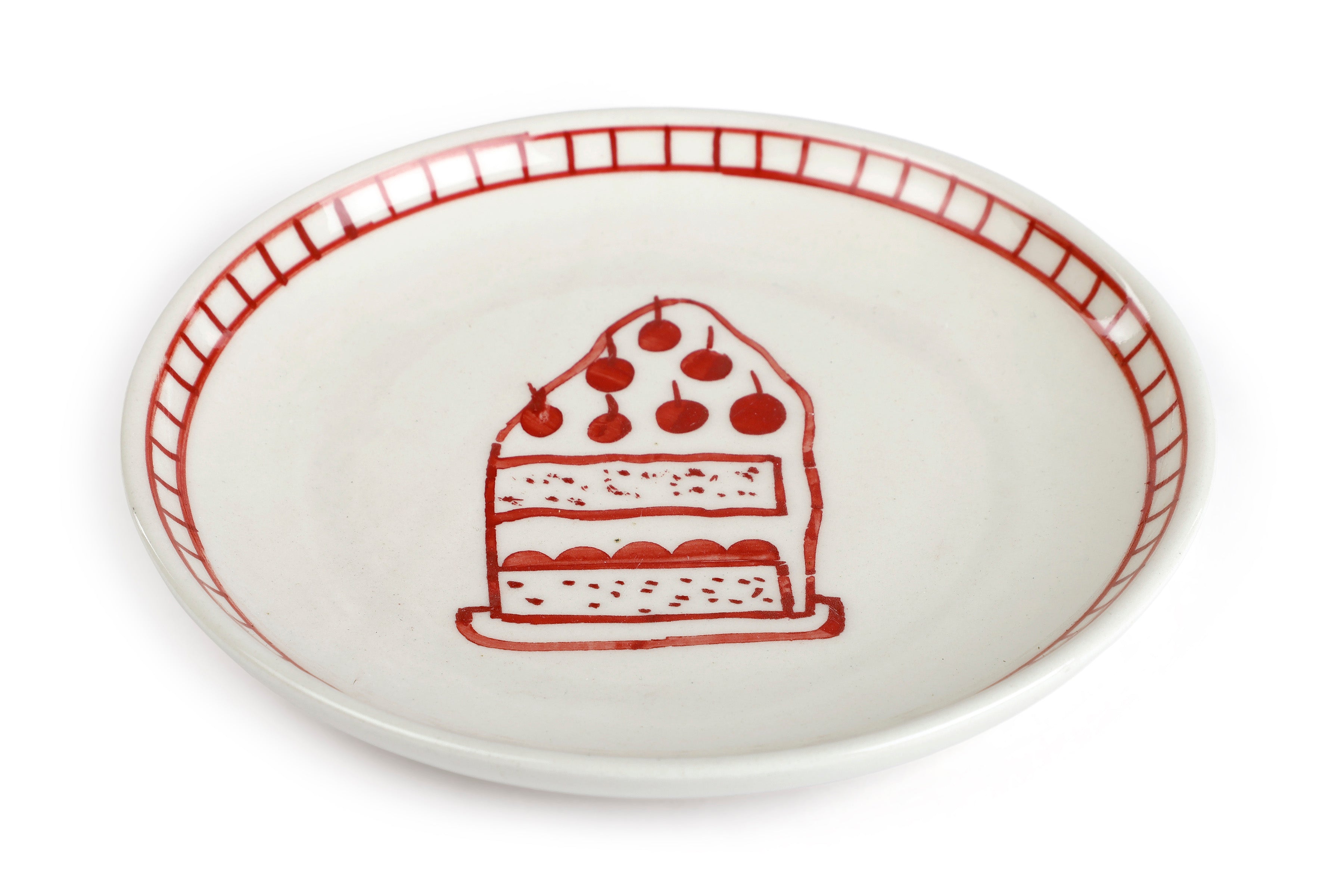 Ceramic Dessert Plates - Celebration , 7 Inches - Set of 4