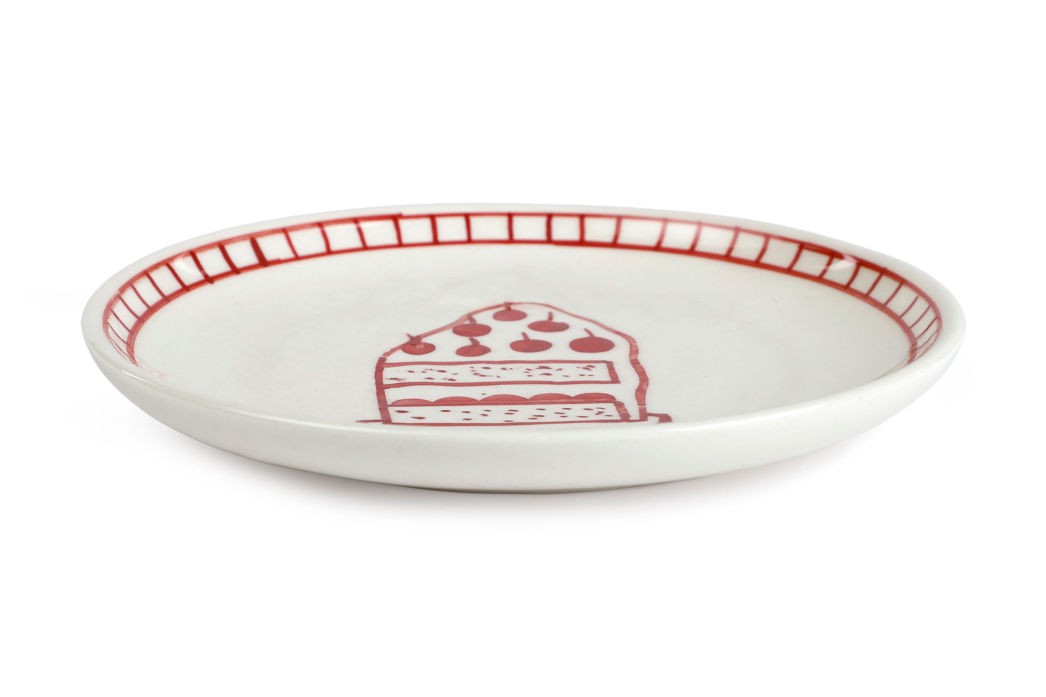 Ceramic Dessert Plates - Celebration , 7 Inches - Set of 4