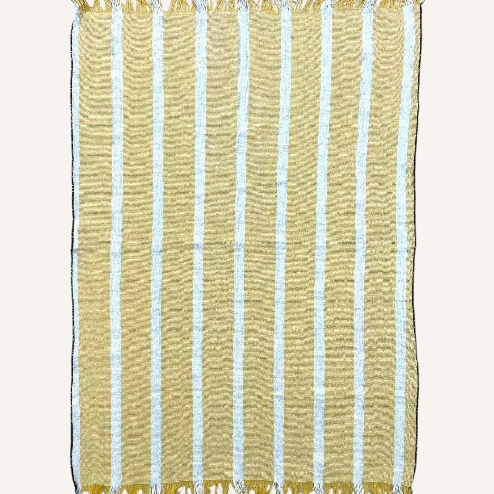 Handloom Cotton Hello Yellow Hand Towel 18x26 Inches