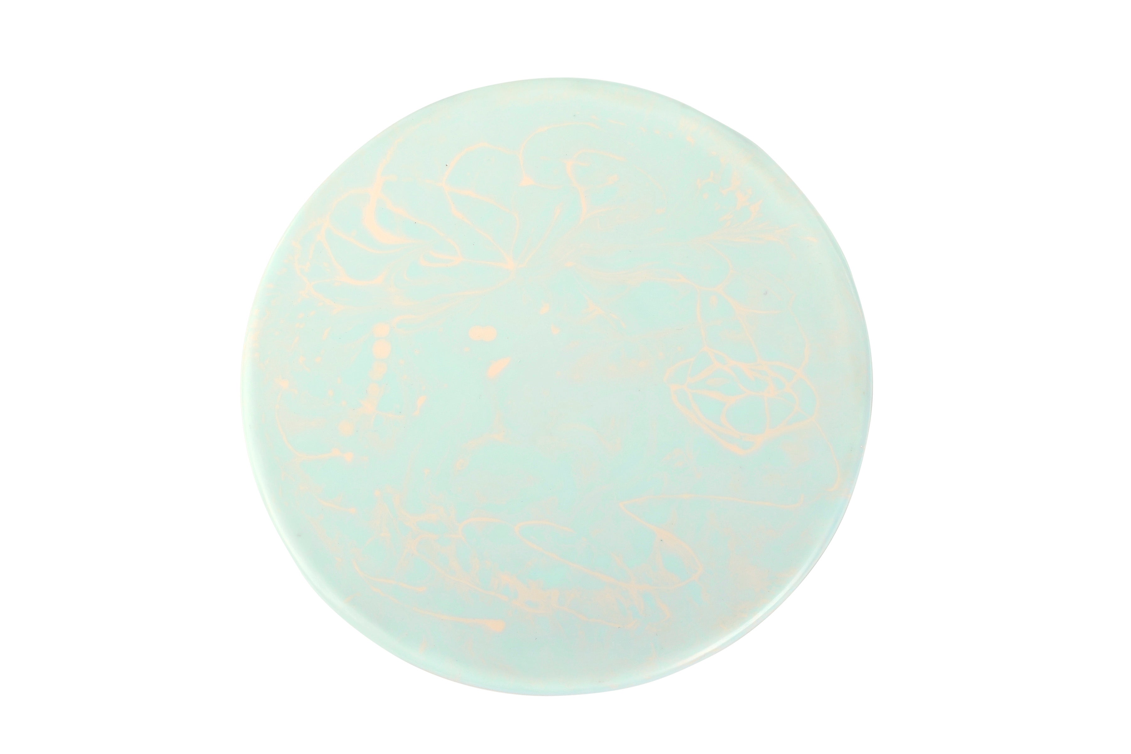 Blue Scallop Resin Cake Stand | Hand-Poured Resin | 9.5 In