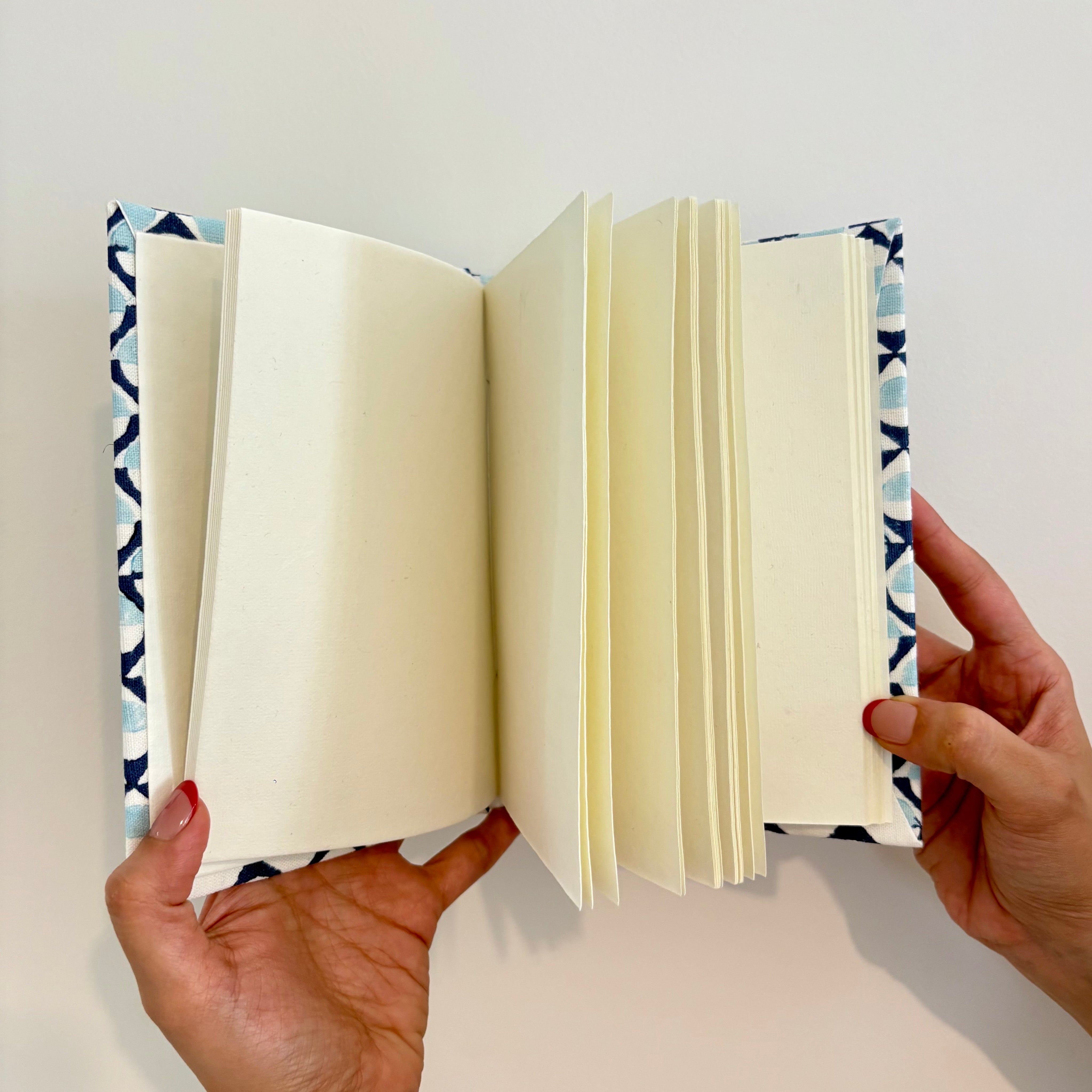 Handcrafted Sustainable Diary Journal Notebook , Blue Mosaic -A5 (Set of 2)