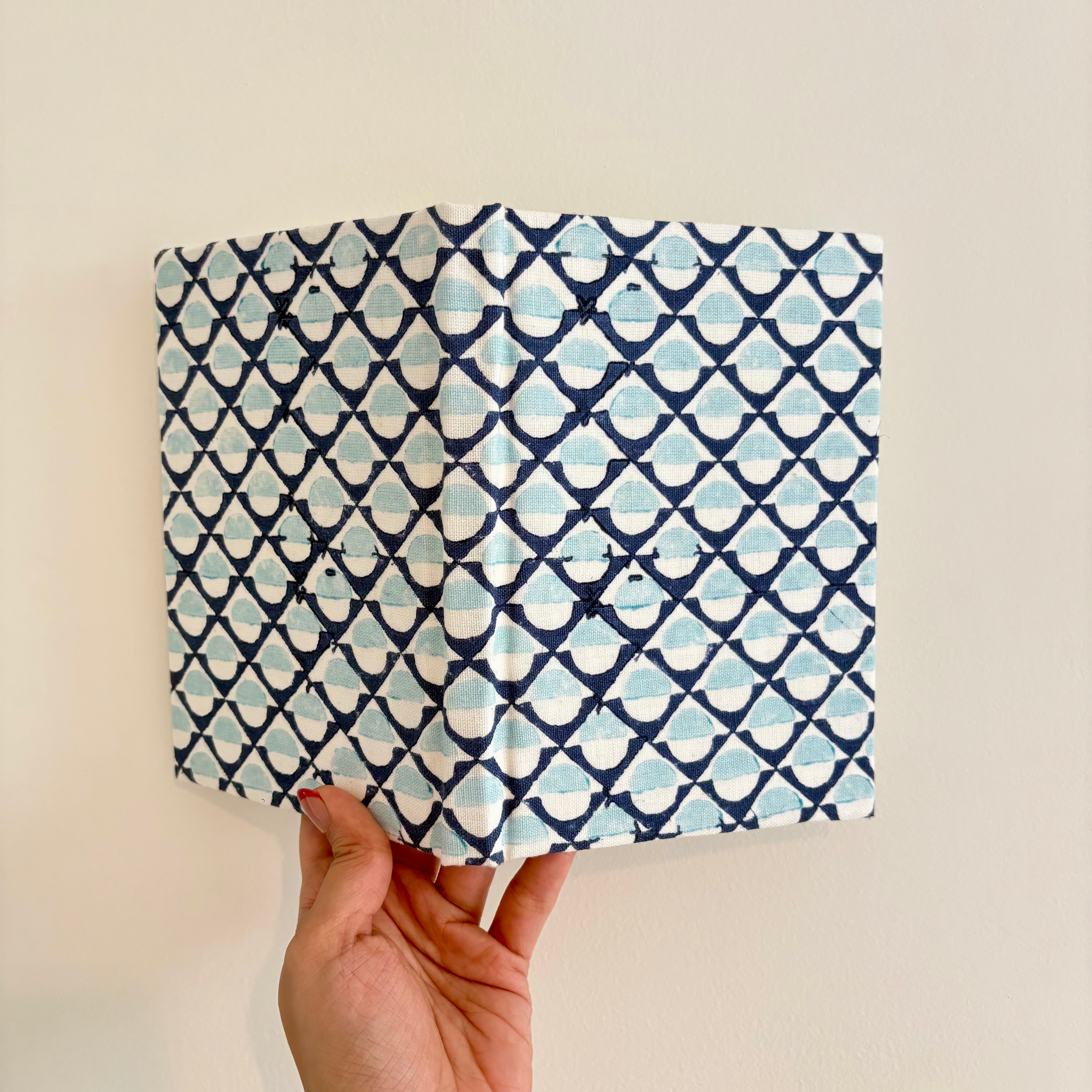 Handcrafted Sustainable Diary Journal Notebook , Blue Mosaic -A5 (Set of 2)