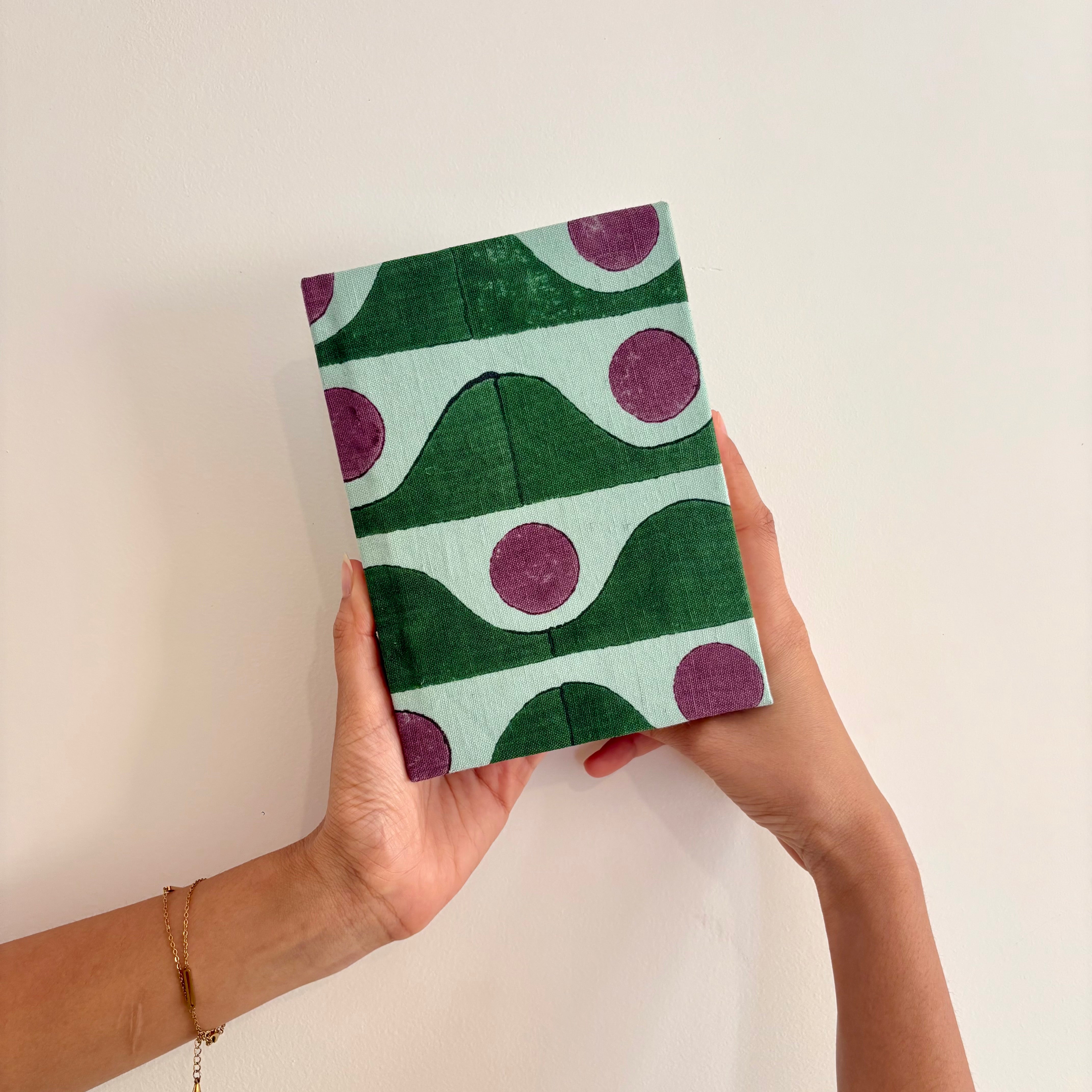 Handcrafted Sustainable Diary Journal Notebook , Green -A5 (Set of 2)