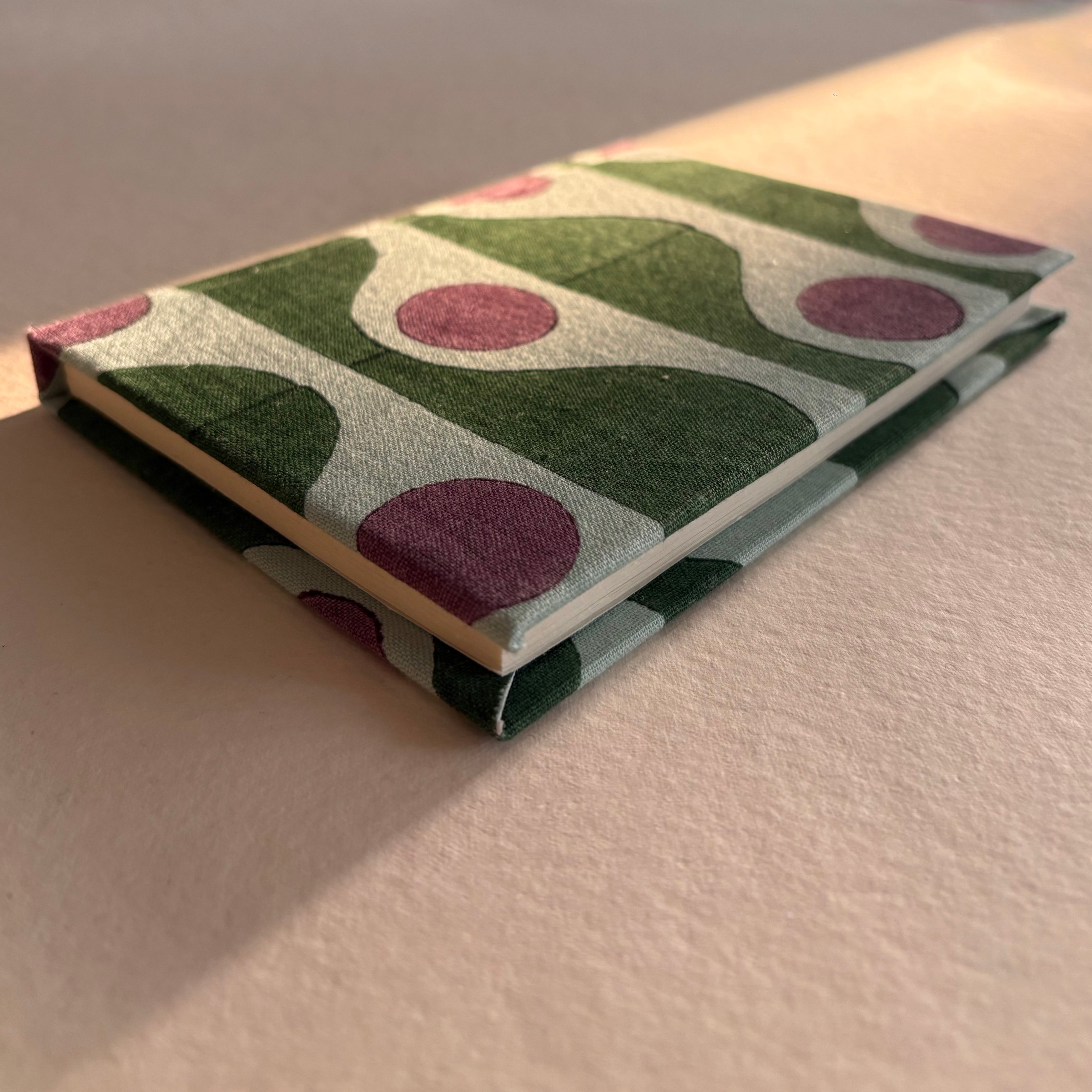 Handcrafted Sustainable Diary Journal Notebook , Green -A5 (Set of 2)
