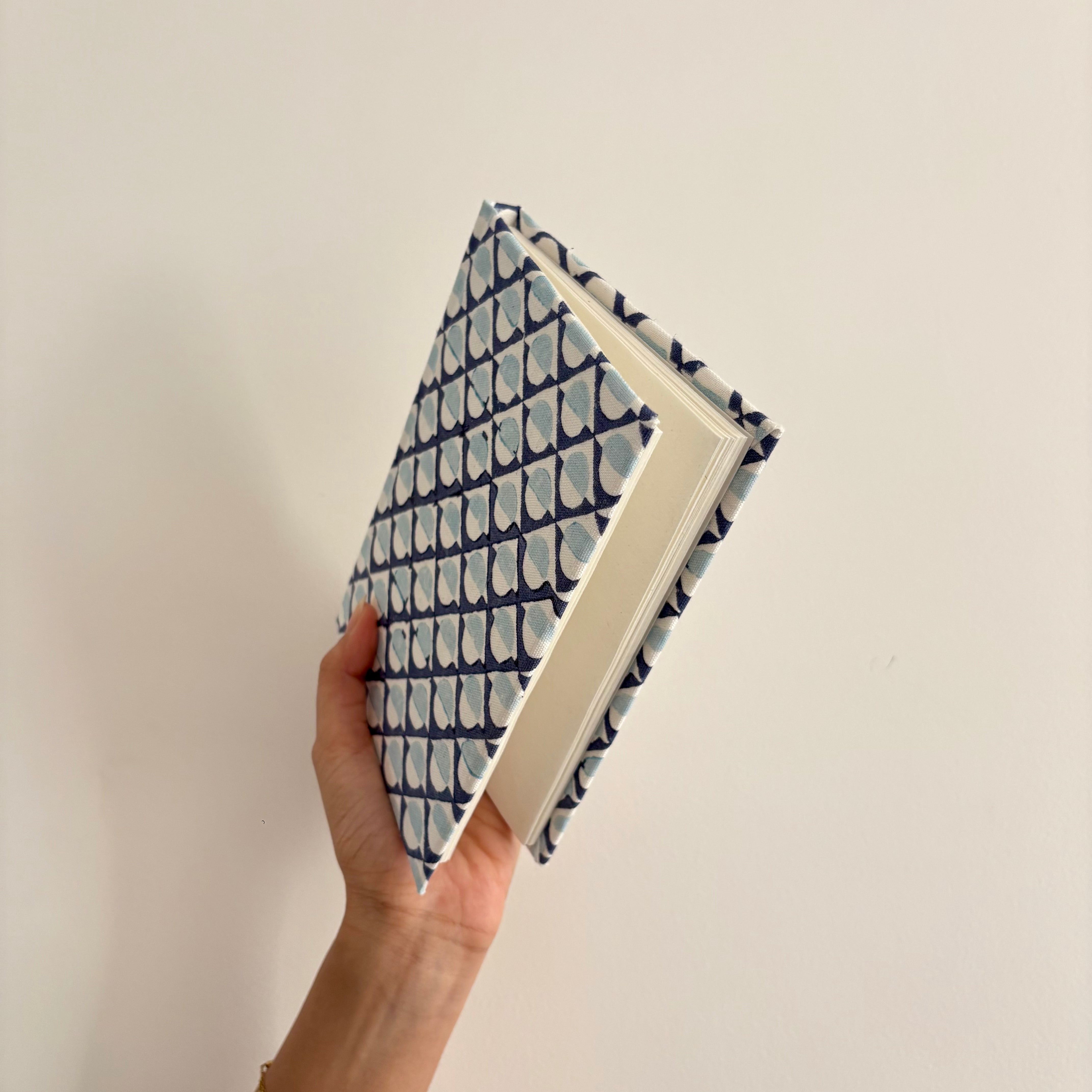 Handcrafted Sustainable Diary Journal Notebook , Blue Mosaic -A5 (Set of 2)