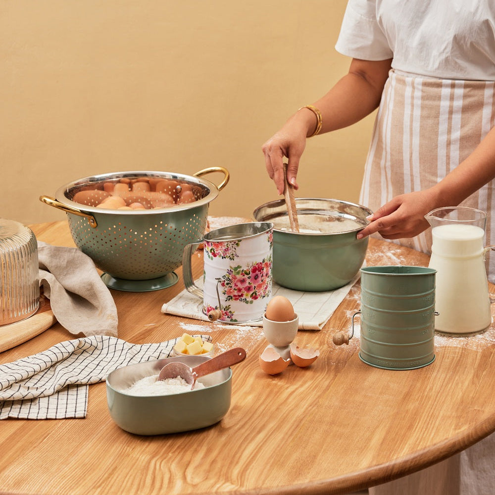 Steel Serveware Bowl, Olive - 6.50 x 4.75 x 2.50 Inches