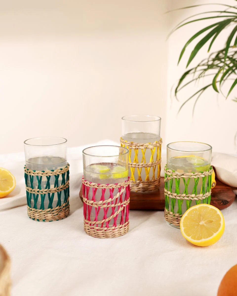 Lemonade Glasses - 4.72 x 2.75 Inches - Set of 4
