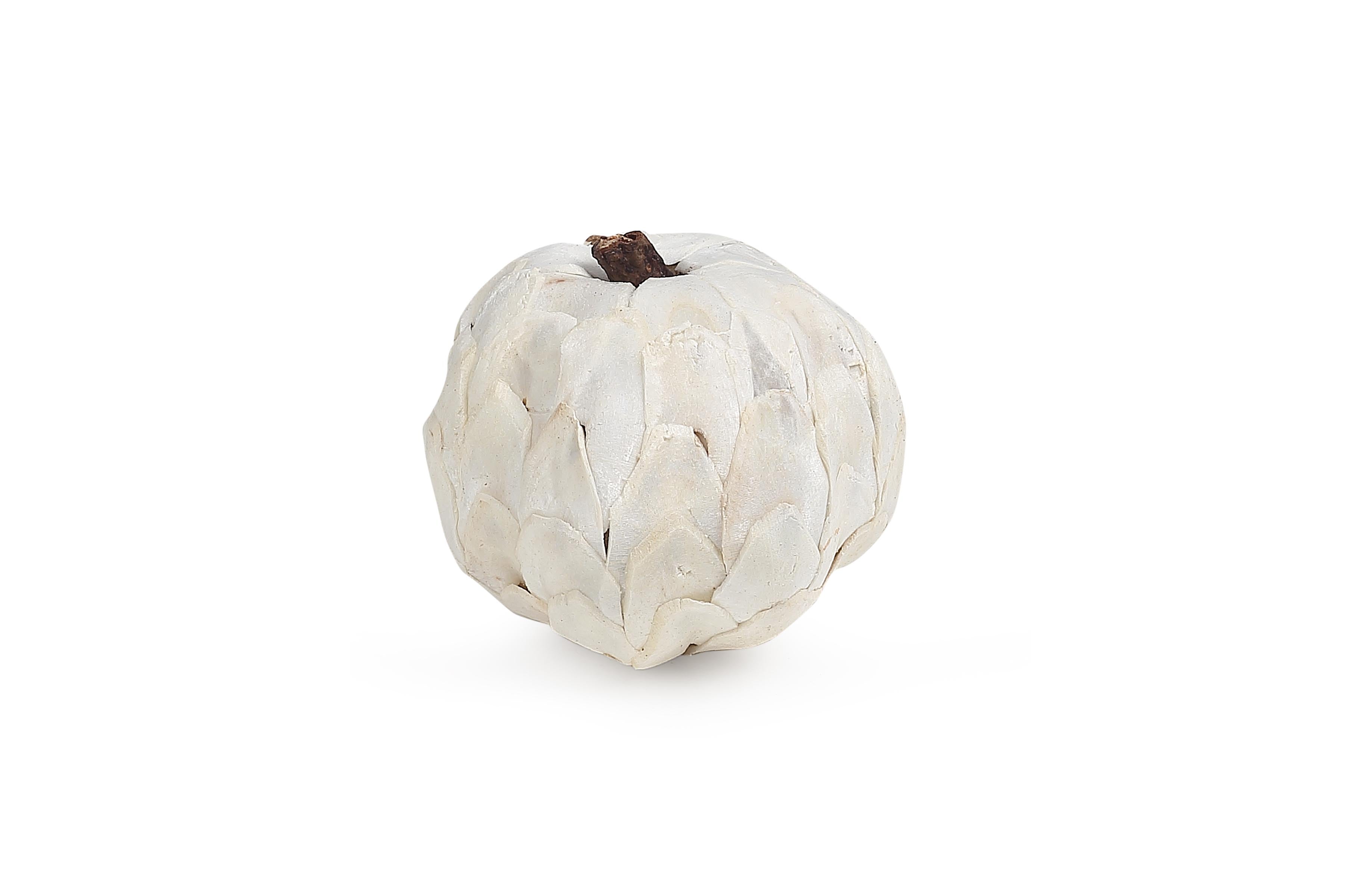 Faux White Pumpkin Decor /Vase Fill - Dia 8 inch (SET OF 6)