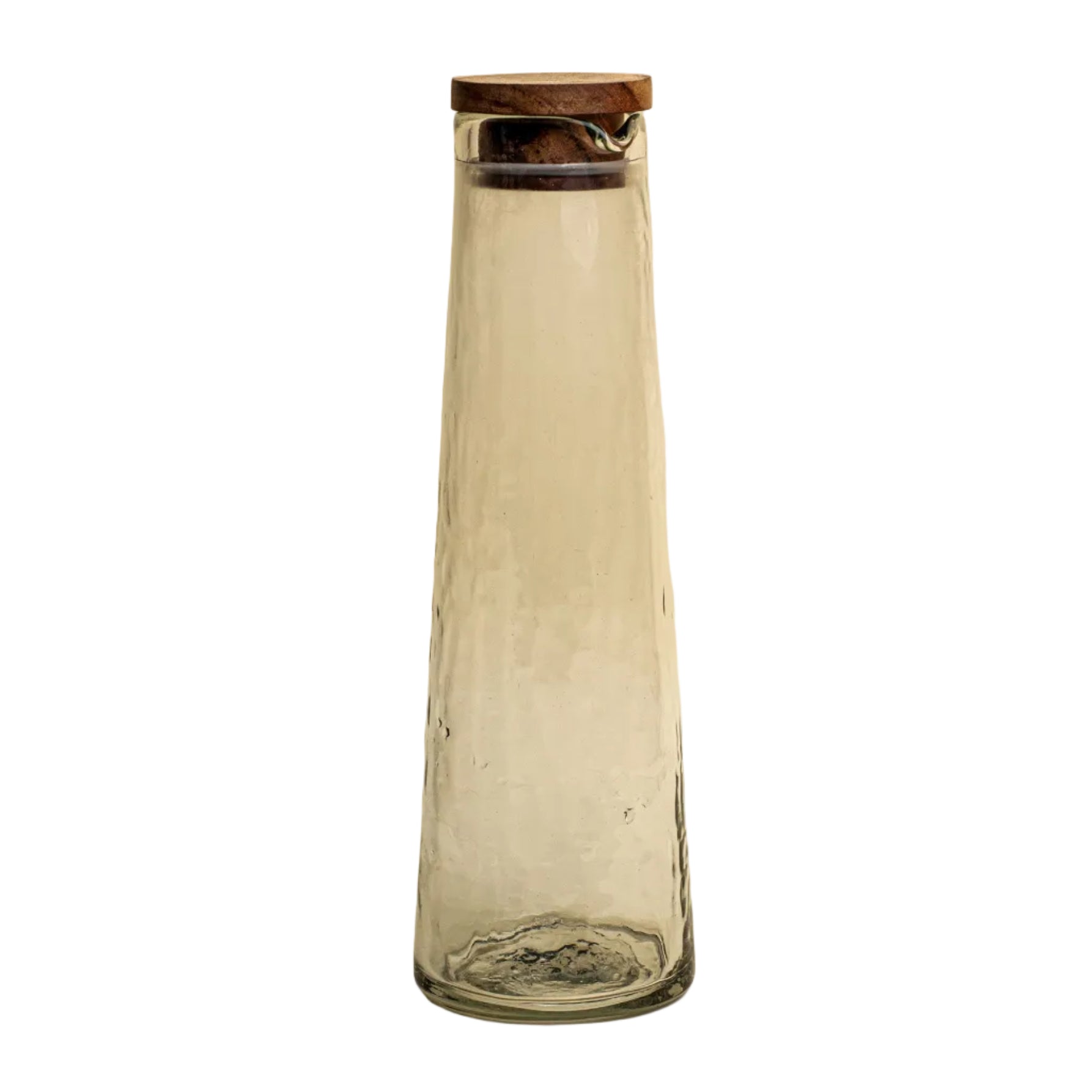 Handcrafted Hammered Glass Carafe