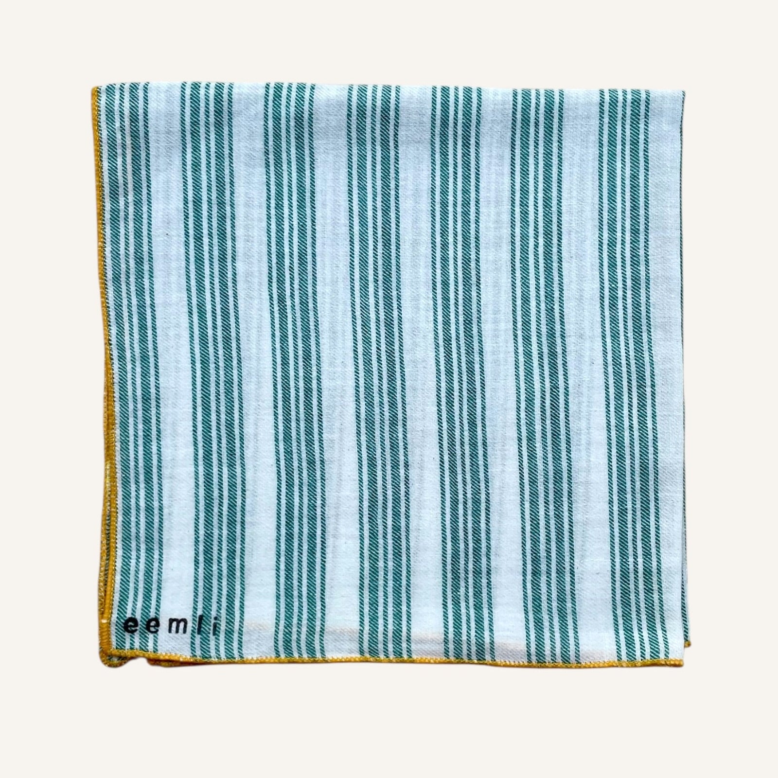 Hand Block Printed Parallel Parade Dinner Napkin 18x18 Inches (Set of 4)