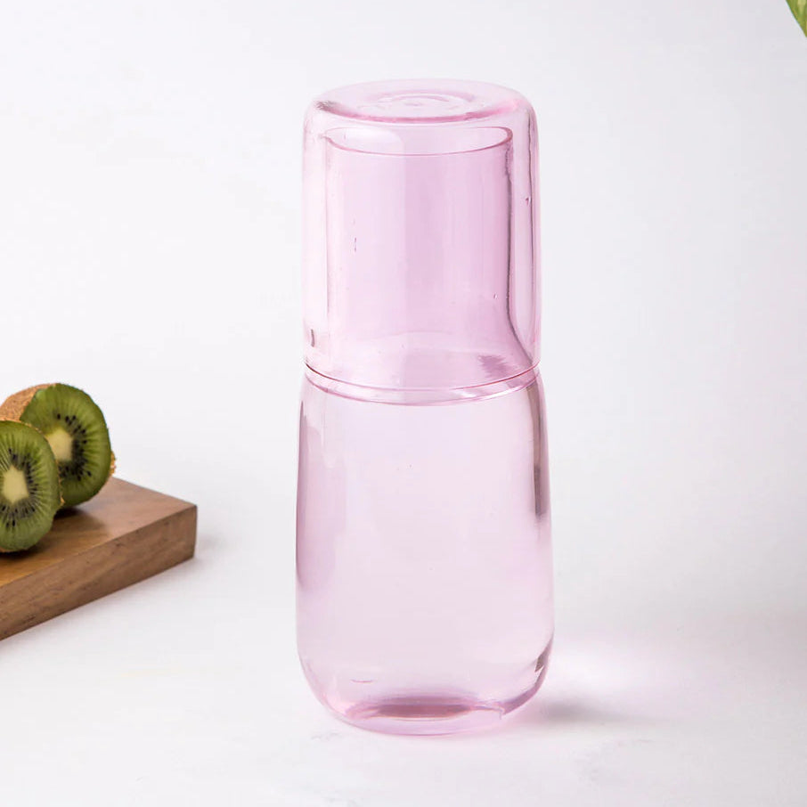 Handcrafted Glass Carafe- Pink