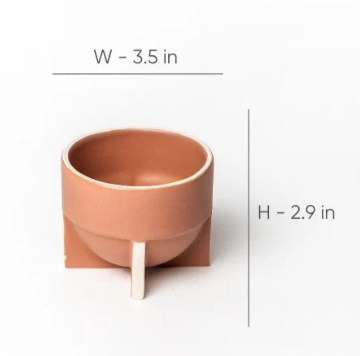 Tan Pod Cappuccino Cup | Handcrafted Ceramic | Set of 2