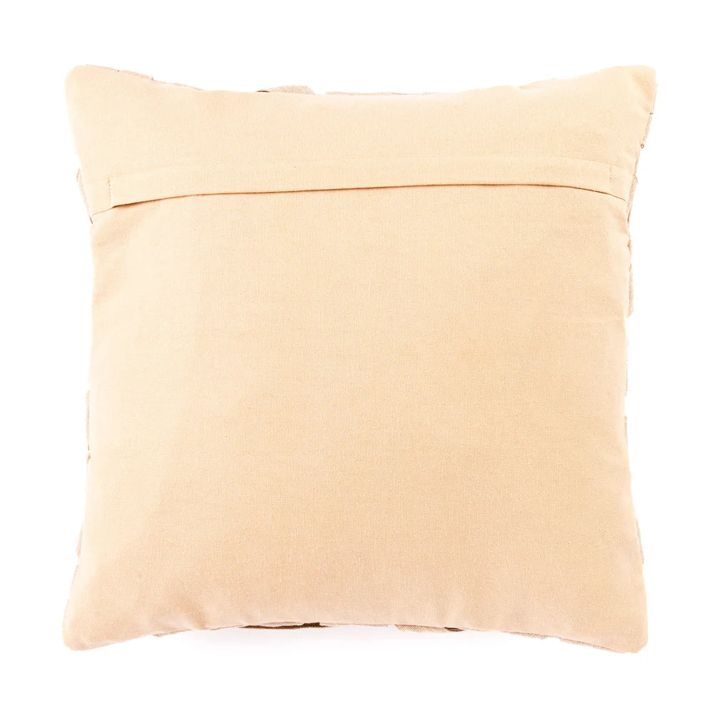 Madison Beige Cross Cushion Cover - 16 x 16 Inches