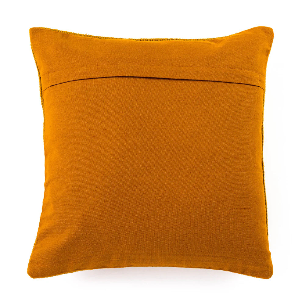 Moroccan Mustard Texture Cushion Cover - 16 x 16 inches