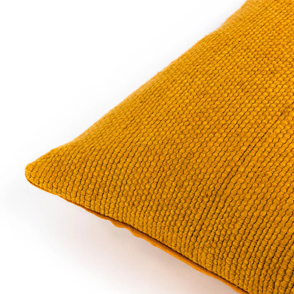 Moroccan Mustard Texture Cushion Cover - 16 x 16 inches