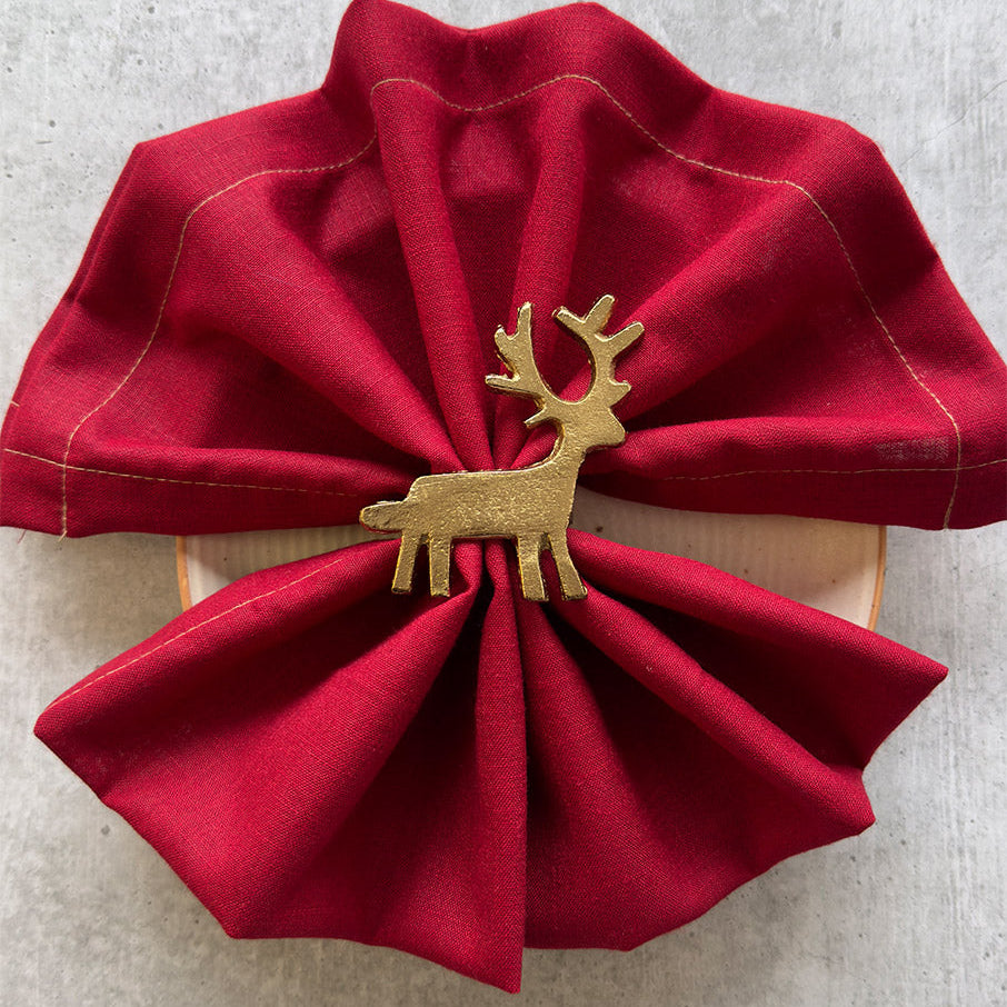 Deer Napkin Ring - Reindeer, 2.8 x 2.8 Inches