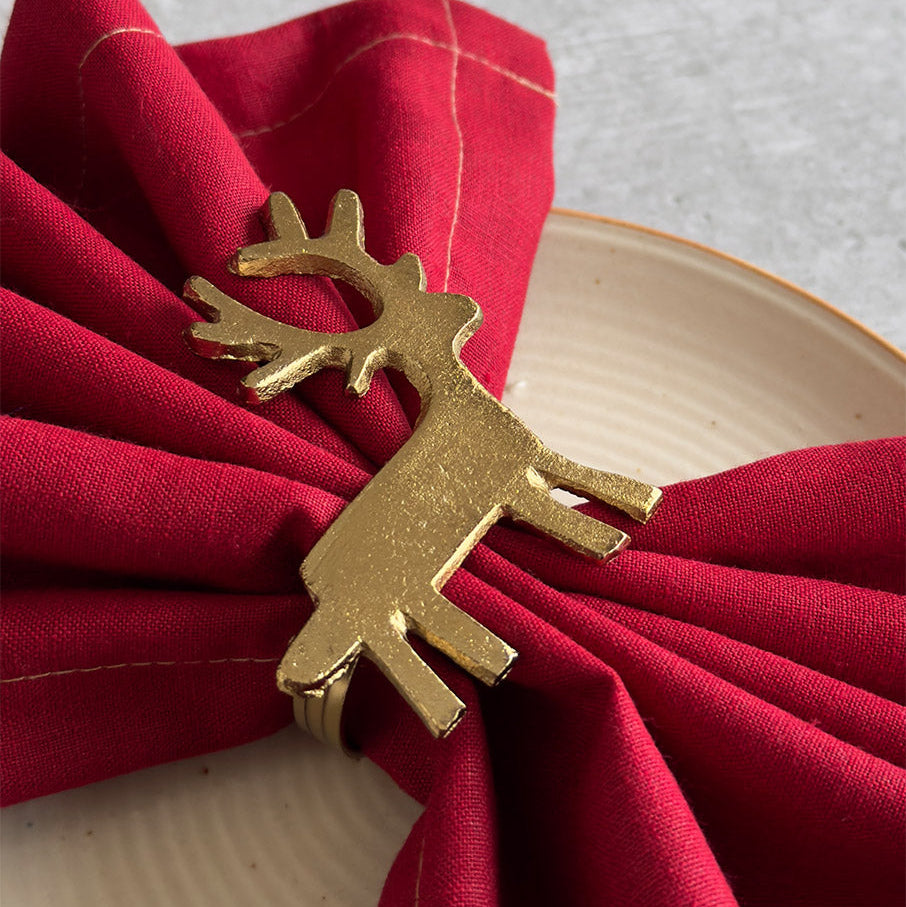 Deer Napkin Ring - Reindeer, 2.8 x 2.8 Inches