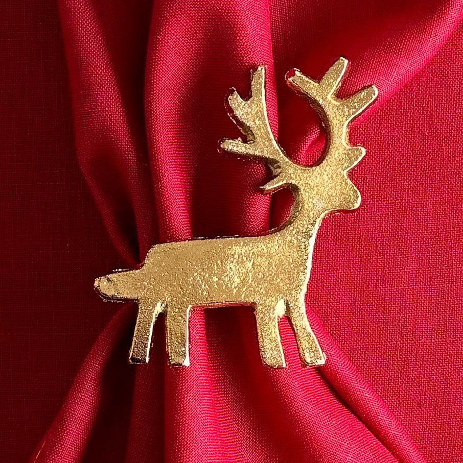 Deer Napkin Ring - Reindeer, 2.8 x 2.8 Inches