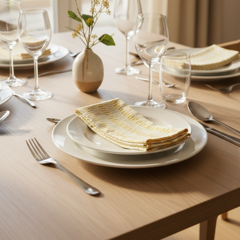 Hand Block Printed Table Tints Dinner Napkin 18x18 Inches (Set of 4)