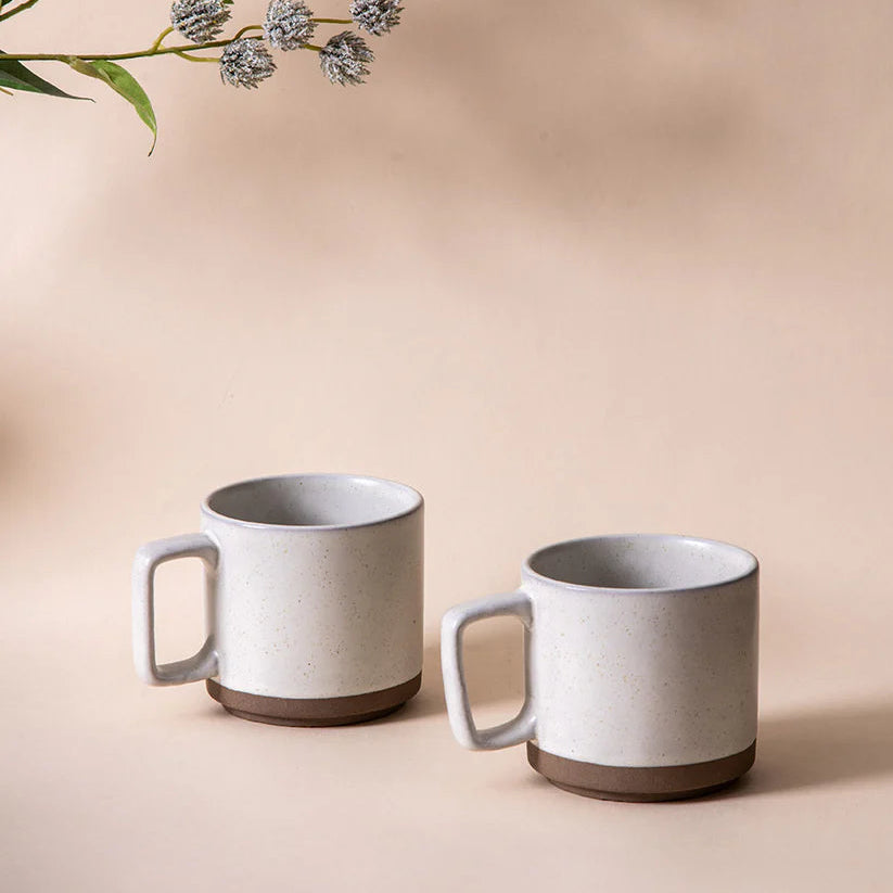 Everyday Mug - Ivory , 3.5 x 3.5 Inches (Set of 4)