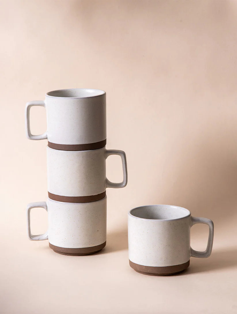 Everyday Mug - Ivory , 3.5 x 3.5 Inches (Set of 4)