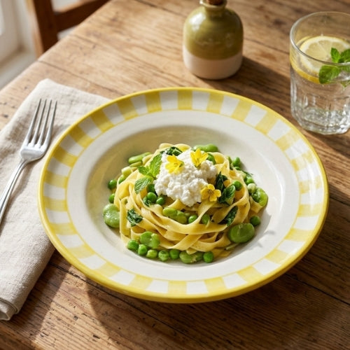 Ceramic Dessert Plates - Sunshine Spring , 7 Inches (Set of 4)