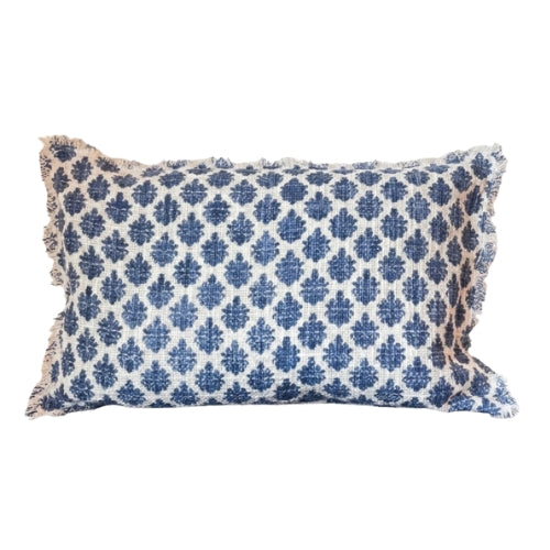 Indigo Mirage Long Cushion Cover - 12 x 20 Inches