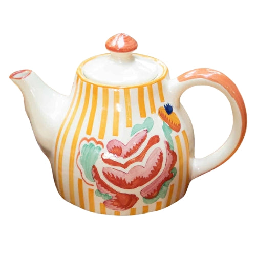 Rose Ceramic Tea Pot - 10x6 Inches