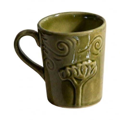 Breeze Mug Plate Set - Olive , 7 x 5 Inches