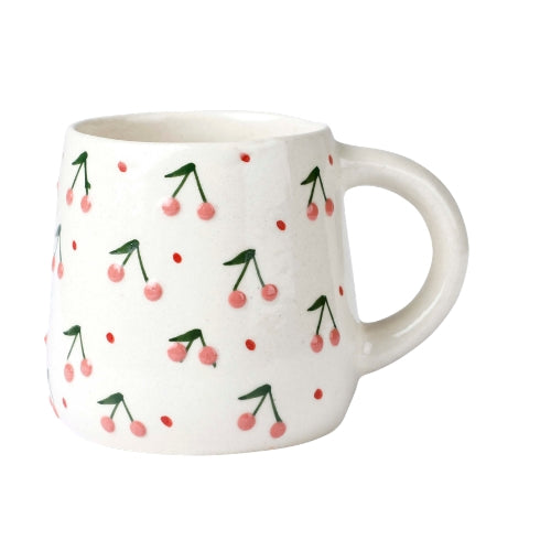 Cherry Blossom Ceramic Mug - 3.5 x 3 Inches - Set of 4