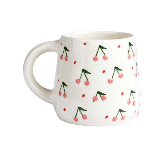 Cherry Blossom Ceramic Mug - 3.5 x 3 Inches - Set of 4