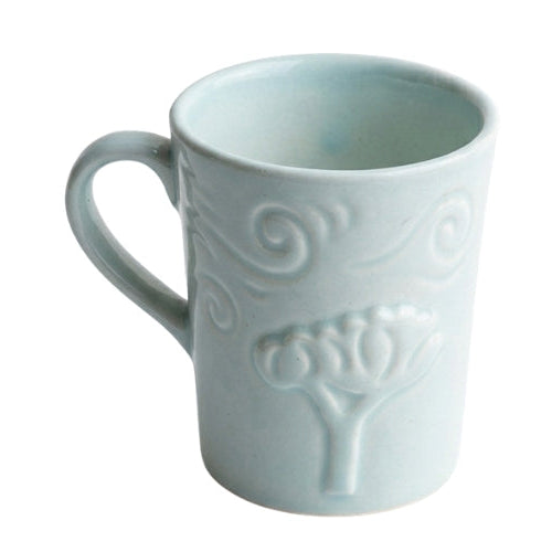 Breeze Mug Plate Set - Blue , 7 x 5 Inches