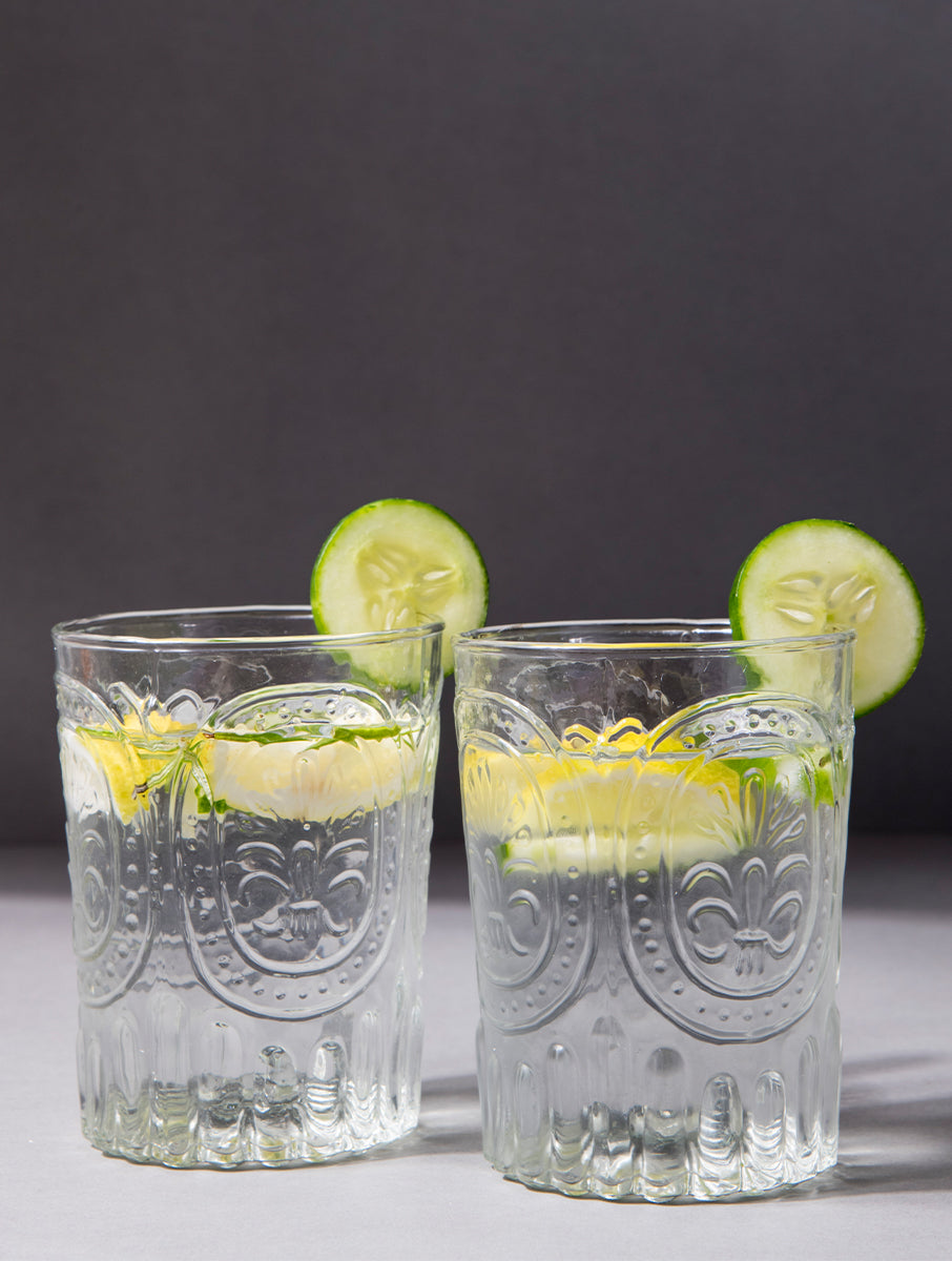 Verdure Drinking Glass, 3 x 4 Inches (SET OF 4)