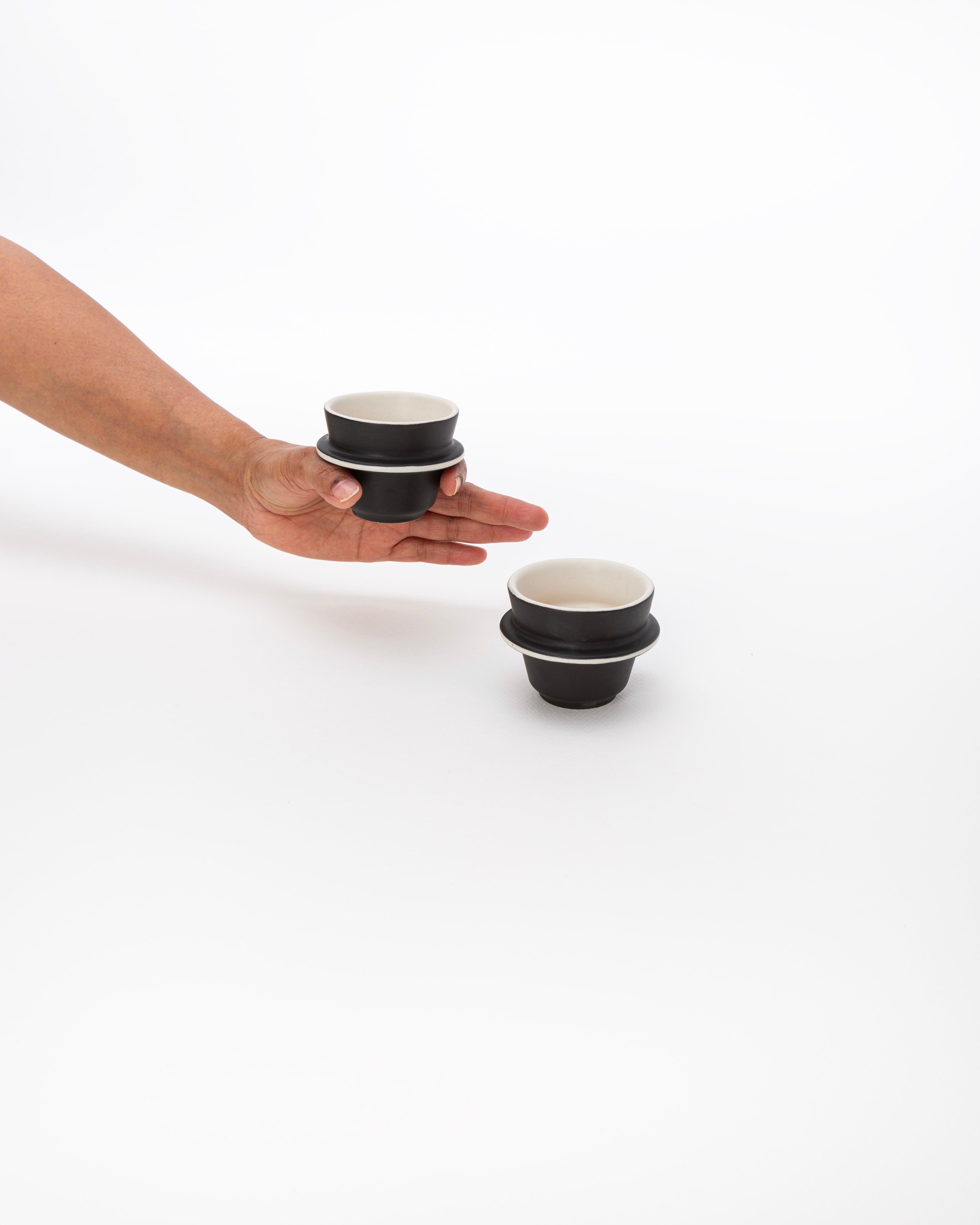 Orbit Espresso Cup, Matte Black - 90 ml (Set of 2)