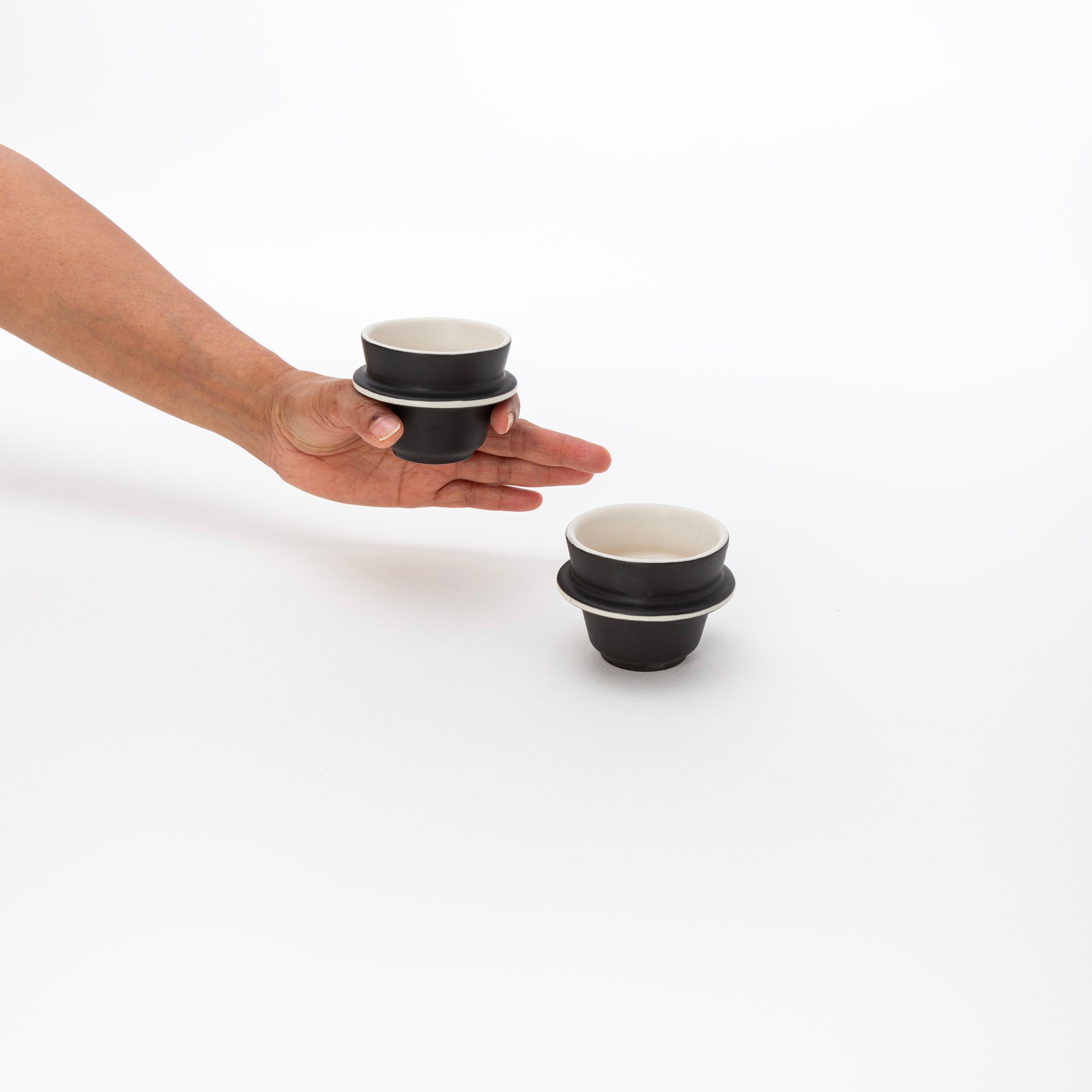 Orbit Espresso Cup, Matte Black - 90 ml (Set of 2)