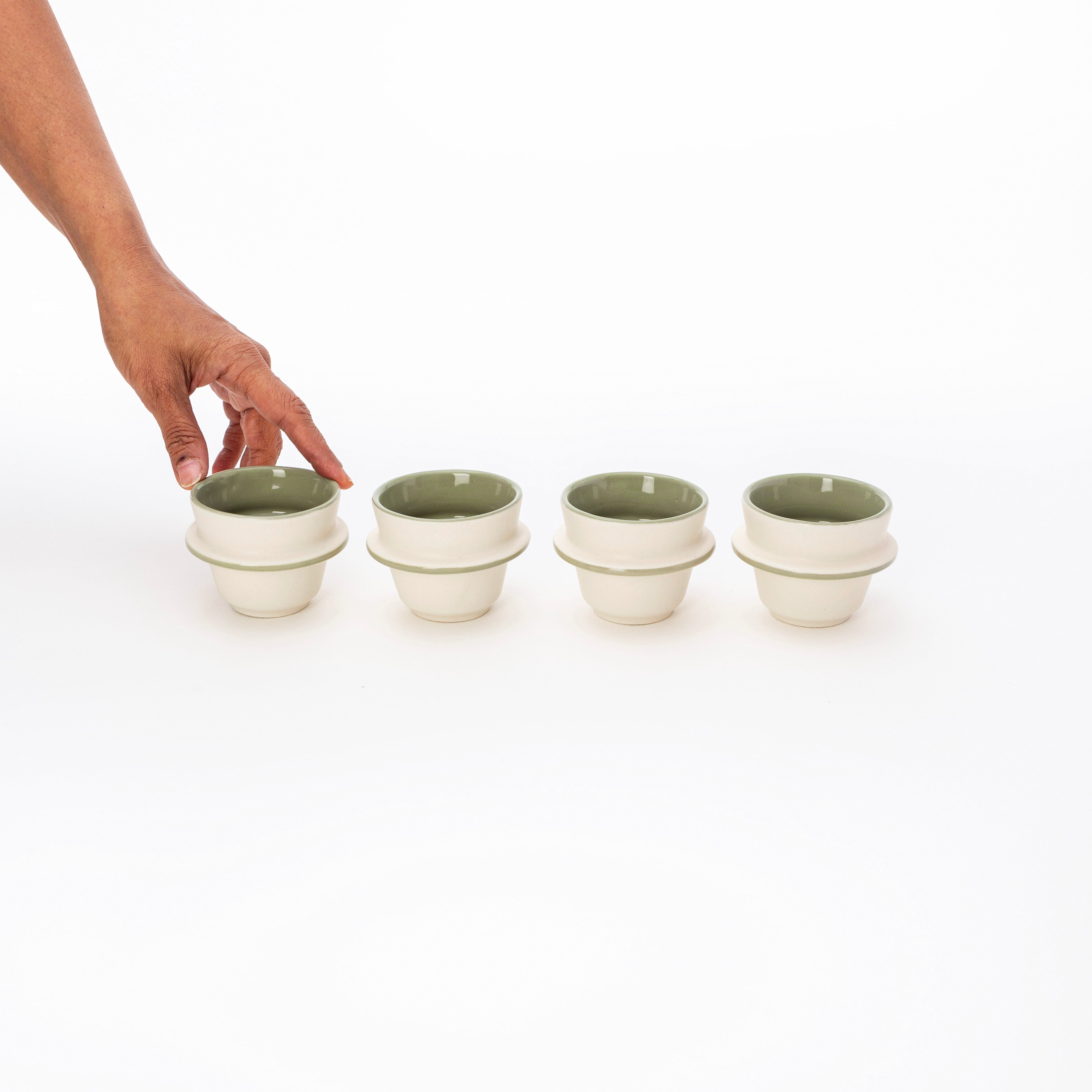 Orbit Espresso Cup, Sage Green - 90 ml (Set of 2)
