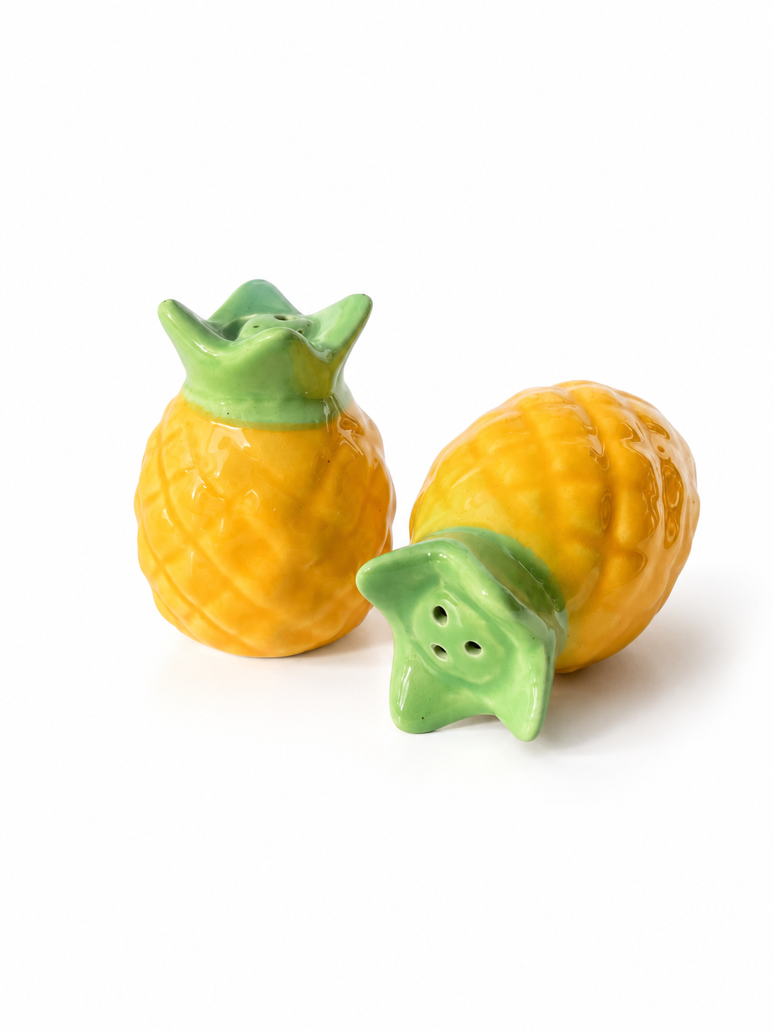 Pineapple Salt & Pepper Shakers Set | Hand-Painted Ceramic