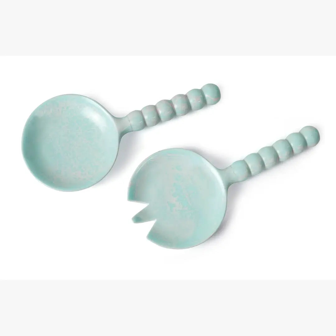 Resin Salad Server-Blue (Set of 2), 4.10 x 8.75 inches