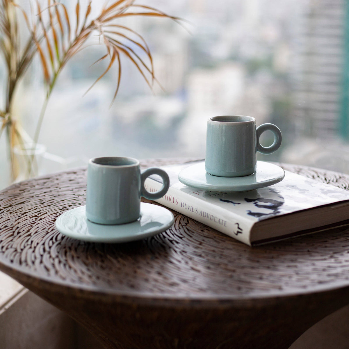 Aqua Lilo Espresso Cup & Saucer | Set of 2